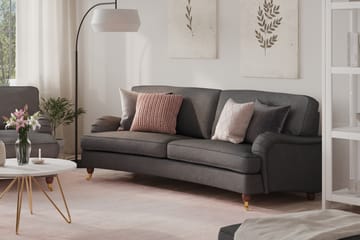 Howard Lyx 3-sits Svängd Tygsoffa - Mörkgrå - Möbler - Soffa - Howardsoffa