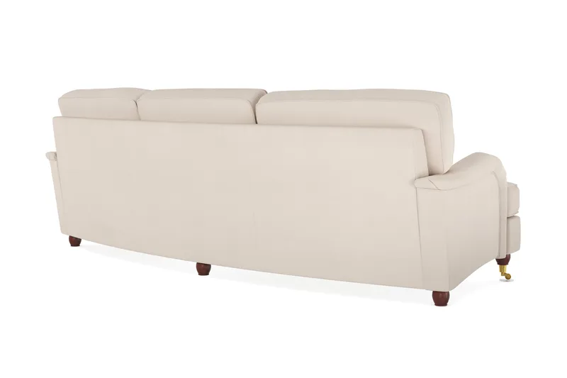 Howard Lyx 4-sits Svängd Manchestersoffa - Beige - Möbler - Soffa - Howardsoffa