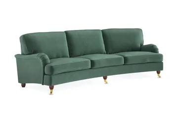 Howard Lyx 4-sits Svängd Sammetssoffa - Mörkgrön - Möbler - Soffa - Howardsoffa