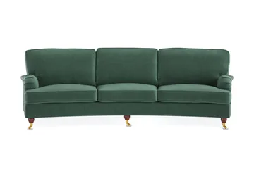 Howard Lyx 4-sits Svängd Sammetssoffa - Mörkgrön - Möbler - Soffa - Howardsoffa