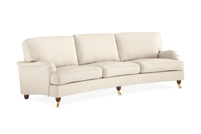 Howard Lyx 4-sits Svängd Tygsoffa - Beige - Möbler - Soffa - Howardsoffa