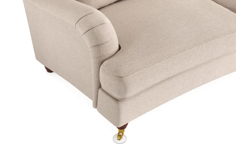 Howard Lyx 4-sits Svängd Tygsoffa - Beige - Möbler - Soffa - Howardsoffa