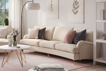 Howard Lyx 4-sits Svängd Tygsoffa - Beige - Möbler - Soffa - Howardsoffa
