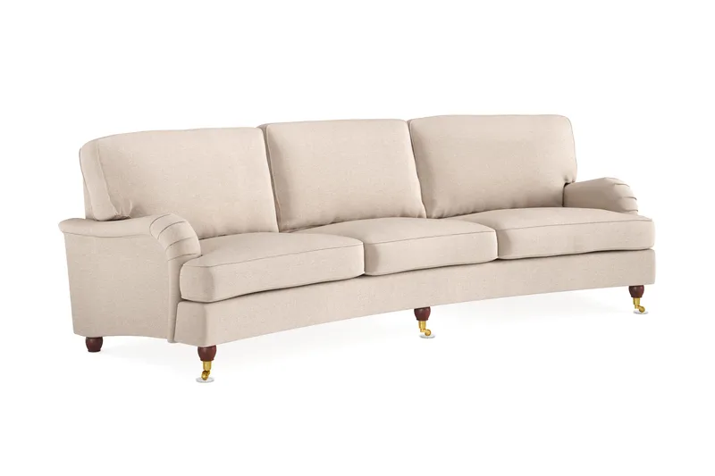 Howard Lyx 4-sits Svängd Tygsoffa - Beige - Möbler - Soffa - Howardsoffa