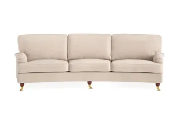 Howard Lyx 4-sits Svängd Tygsoffa - Beige - Möbler - Soffa - Howardsoffa