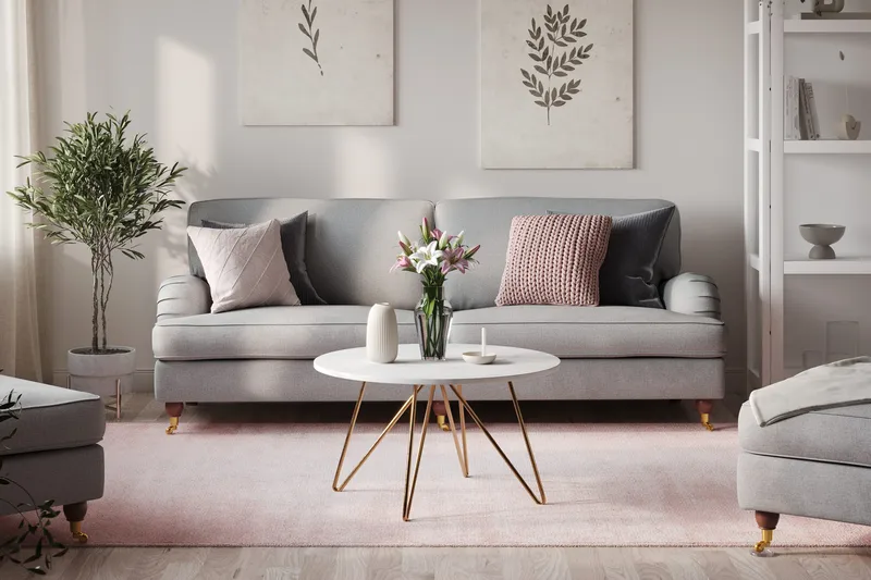 Howard Lyx 4-sits Tygsoffa - Ljusgrå - Möbler - Soffa - Howardsoffa