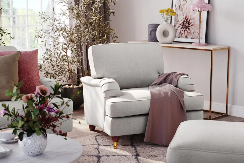 Howard Lyx 4-sits Tygsoffa - Ljusgrå - Möbler - Soffa - Howardsoffa