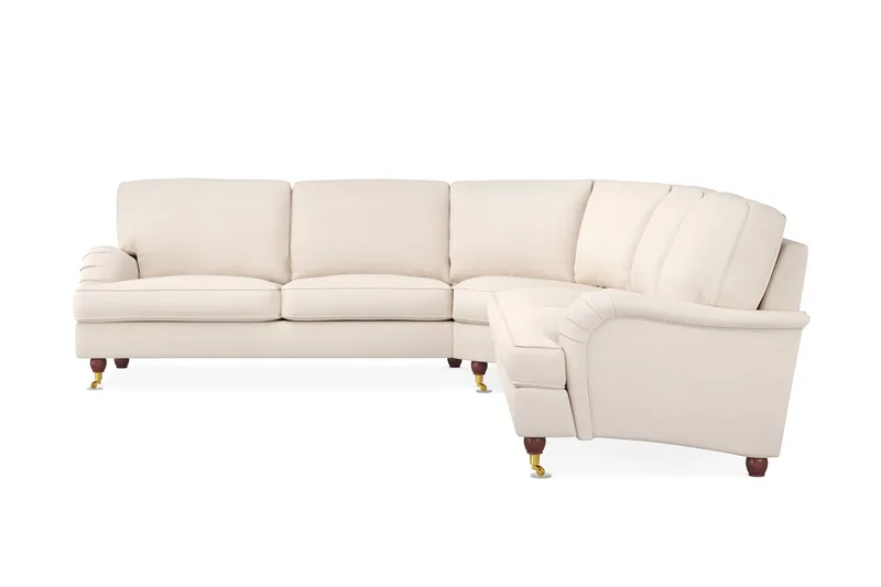 Howard Lyx 6-sits Högervänd L-formad Hörnsoffa i Manchester - Beige - Möbler - Soffa - Howardsoffa