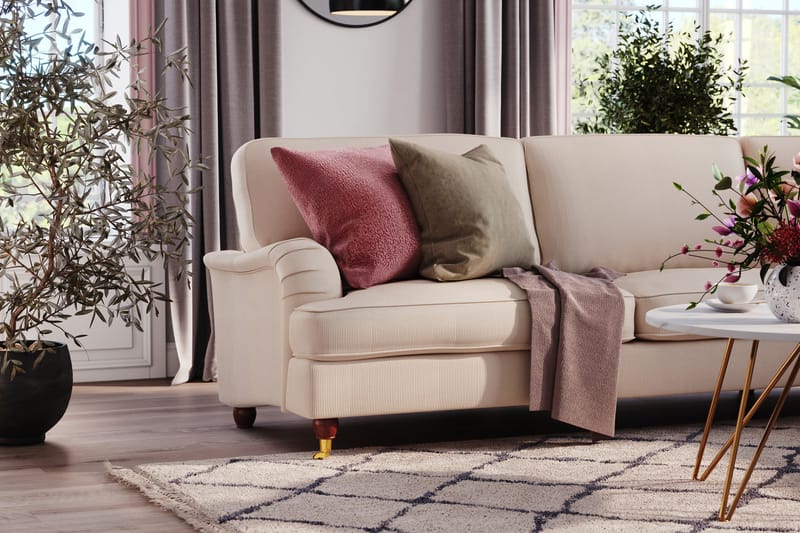 Howard Lyx 6-sits Högervänd L-formad Hörnsoffa i Manchester - Beige - Möbler - Soffa - Howardsoffa