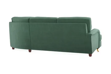 Howard Lyx 6-sits Högervänd L-formad Hörnsoffa i Sammet - Mörkgrön - Möbler - Soffa - Howardsoffa