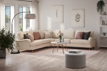 Howard Lyx 6-sits Högervänd L-formad Hörnsoffa i Tyg - Beige - Möbler - Soffa - Howardsoffa