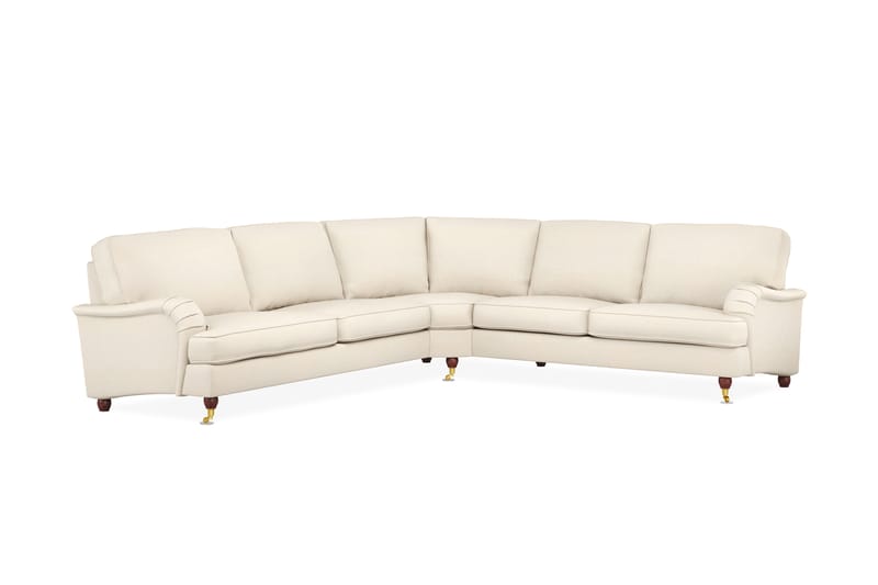 Howard Lyx 6-sits Högervänd L-formad Hörnsoffa i Tyg - Beige - Möbler - Soffa - Howardsoffa