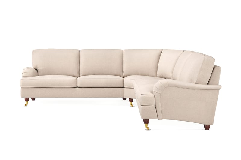 Howard Lyx 6-sits Högervänd L-formad Hörnsoffa i Tyg - Beige - Möbler - Soffa - Howardsoffa