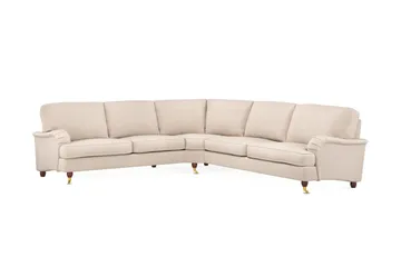 Howard Lyx 6-sits Högervänd L-formad Hörnsoffa i Tyg - Beige - Möbler - Soffa - Howardsoffa