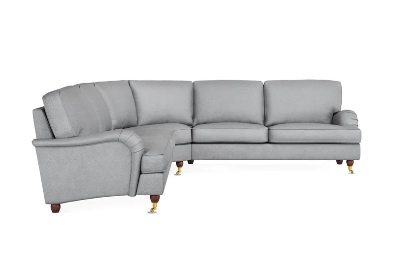 Howard Lyx 6-sits Högervänd L-formad Hörnsoffa i Tyg - Ljusgrå - Möbler - Soffa - Howardsoffa