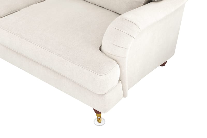 Howard Lyx 6-sits Vänstervänd L-formad Hörnsoffa i Sammet - Krämvit - Möbler - Soffa - Howardsoffa