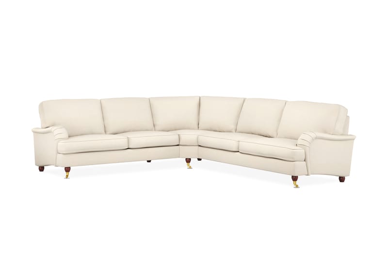 Howard Lyx 6-sits Vänstervänd L-formad Hörnsoffa i Tyg - Beige - Möbler - Soffa - Howardsoffa
