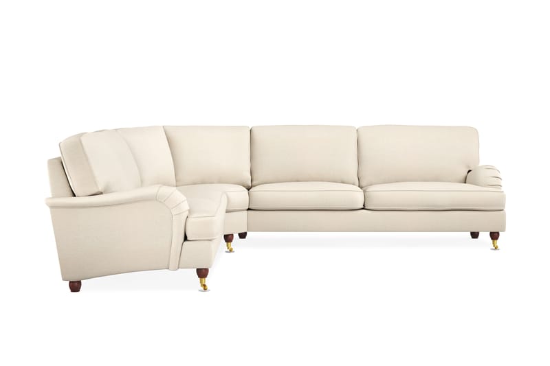 Howard Lyx 6-sits Vänstervänd L-formad Hörnsoffa i Tyg - Beige - Möbler - Soffa - Howardsoffa