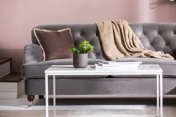 Howard Riviera 2-sits Sammetssoffa - Ljusgrå - Möbler - Soffa - Howardsoffa