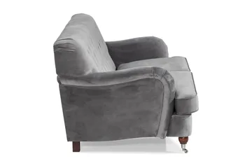 Howard Riviera 2-sits Sammetssoffa - Ljusgrå - Möbler - Soffa - Howardsoffa