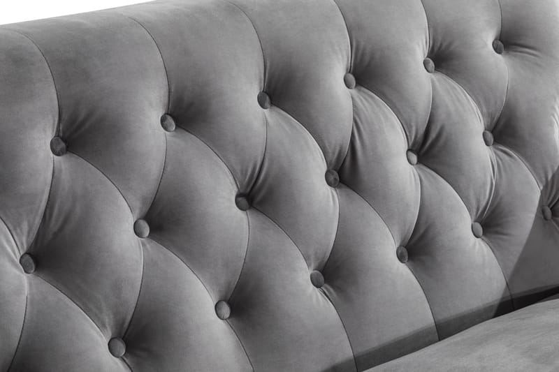 Howard Riviera 2-sits Sammetssoffa - Ljusgrå - Möbler - Soffa - Howardsoffa