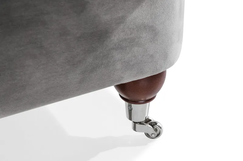 Howard Riviera 2-sits Sammetssoffa - Ljusgrå - Möbler - Soffa - Howardsoffa