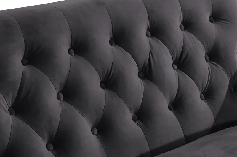 Howard Riviera 2-sits Sammetssoffa - Mörkgrå - Möbler - Soffa - Howardsoffa