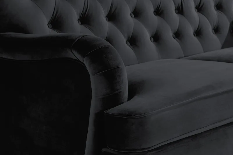 Howard Riviera 2-sits Sammetssoffa - Svart - Möbler - Soffa - Howardsoffa