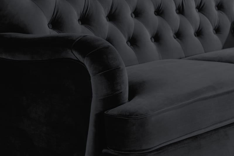 Howard Riviera 2-sits Sammetssoffa - Svart - Möbler - Soffa - Howardsoffa