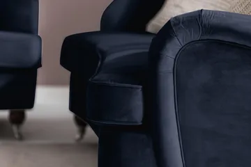 Howard Riviera 3-sits Svängd Sammetssoffa - Blå - Möbler - Soffa - Howardsoffa