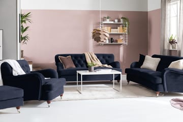 Howard Riviera 3-sits Svängd Sammetssoffa - Blå - Möbler - Soffa - Howardsoffa