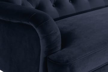 Howard Riviera 3-sits Svängd Sammetssoffa - Blå - Möbler - Soffa - Howardsoffa