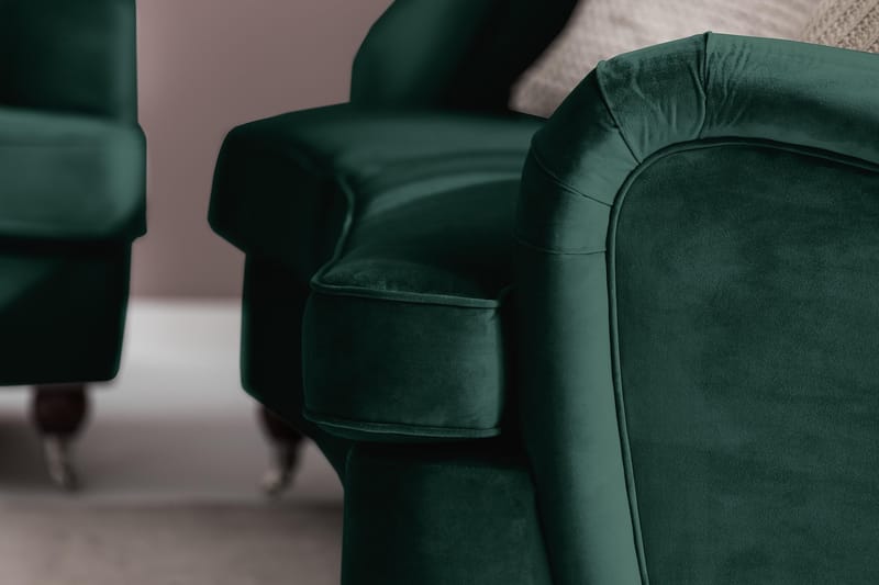 Howard Riviera 3-sits Svängd Sammetssoffa - Grön - Möbler - Soffa - Howardsoffa