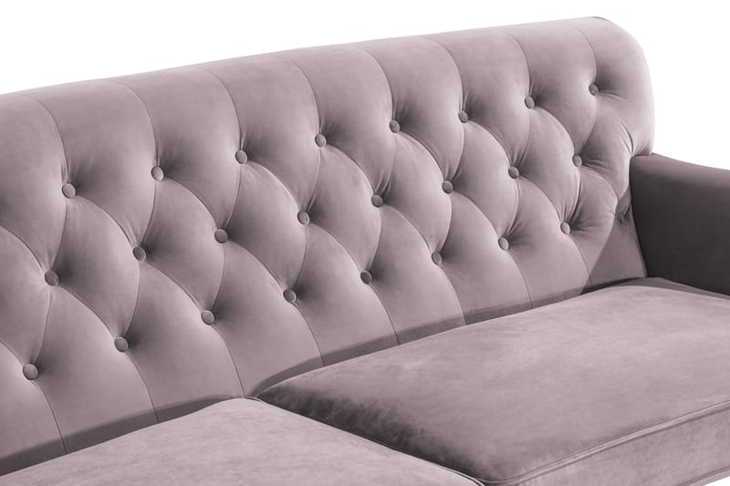 Howard Riviera 3-sits Svängd Sammetssoffa - Lila - Möbler - Soffa - Howardsoffa