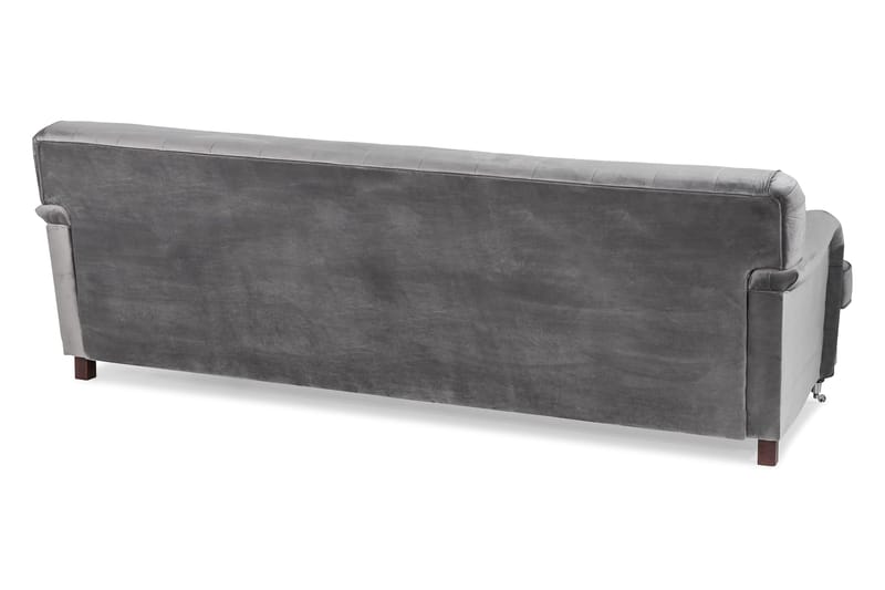 Howard Riviera 3-sits Svängd Sammetssoffa - Ljusgrå - Möbler - Soffa - Howardsoffa