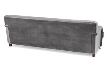 Howard Riviera 3-sits Svängd Sammetssoffa - Ljusgrå - Möbler - Soffa - Howardsoffa