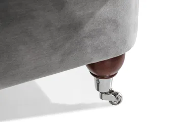 Howard Riviera 3-sits Svängd Sammetssoffa - Ljusgrå - Möbler - Soffa - Howardsoffa