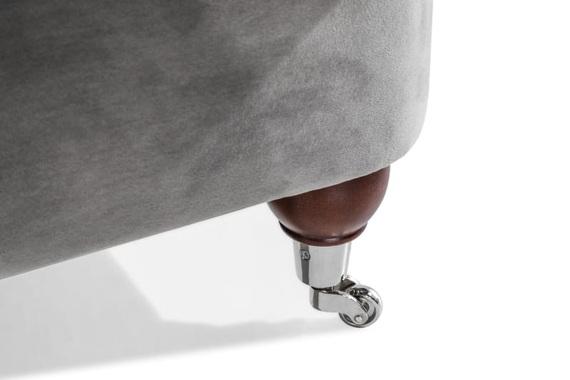 Howard Riviera 3-sits Svängd Sammetssoffa - Ljusgrå - Möbler - Soffa - Howardsoffa