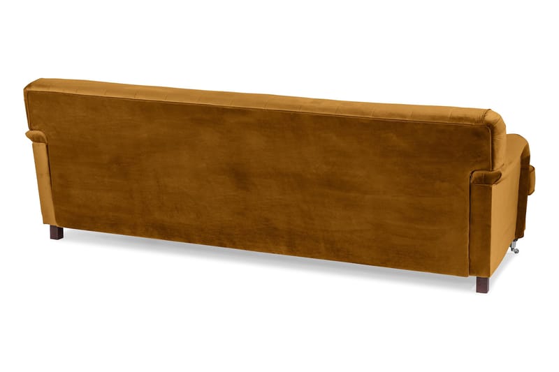 Howard Riviera 3-sits Svängd Sammetssoffa - Mörkgul - Möbler - Soffa - Howardsoffa