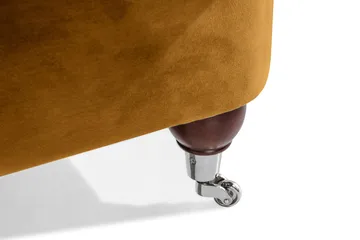 Howard Riviera 3-sits Svängd Sammetssoffa - Mörkgul - Möbler - Soffa - Howardsoffa