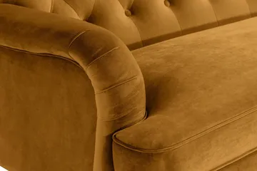 Howard Riviera 3-sits Svängd Sammetssoffa - Mörkgul - Möbler - Soffa - Howardsoffa