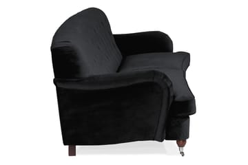 Howard Riviera 3-sits Svängd Sammetssoffa - Svart - Möbler - Soffa - Howardsoffa