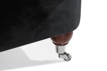 Howard Riviera 3-sits Svängd Sammetssoffa - Svart - Möbler - Soffa - Howardsoffa