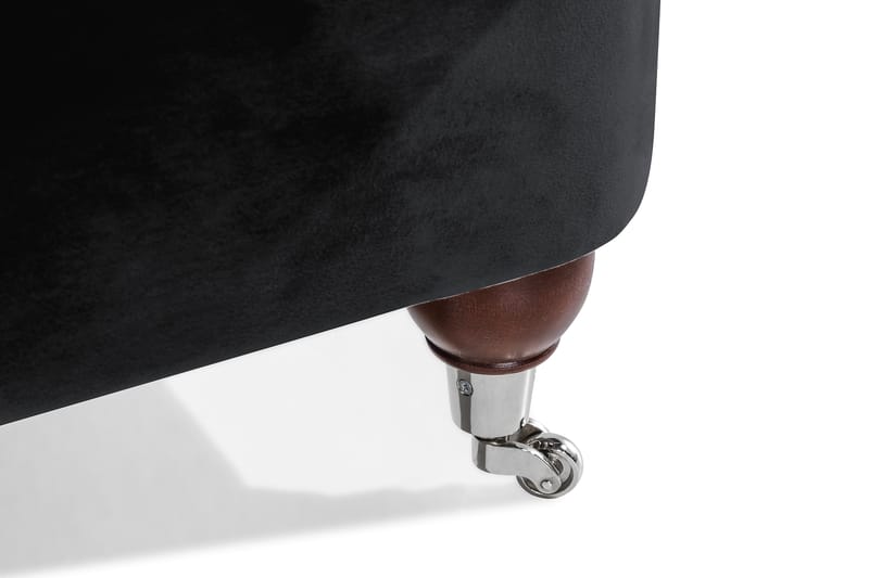 Howard Riviera 3-sits Svängd Sammetssoffa - Svart - Möbler - Soffa - Howardsoffa