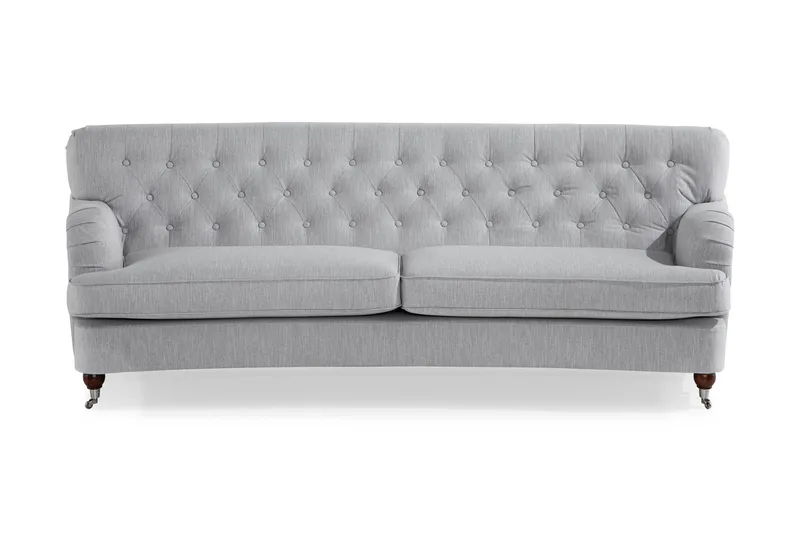 Howard Riviera 3-sits Svängd Tygsoffa - Grå - Möbler - Soffa - Howardsoffa