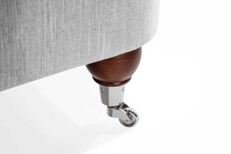 Howard Riviera 3-sits Svängd Tygsoffa - Grå - Möbler - Soffa - Howardsoffa