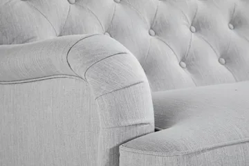 Howard Riviera 3-sits Svängd Tygsoffa - Grå - Möbler - Soffa - Howardsoffa