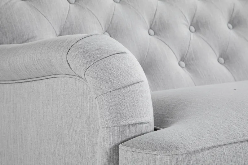 Howard Riviera 3-sits Svängd Tygsoffa - Grå - Möbler - Soffa - Howardsoffa