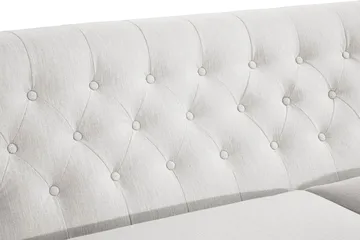 Howard Riviera 3-sits Svängd Tygsoffa - Ljusgrå - Möbler - Soffa - Howardsoffa