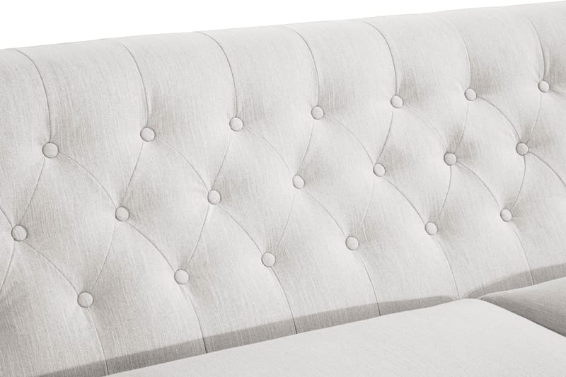 Howard Riviera 3-sits Svängd Tygsoffa - Ljusgrå - Möbler - Soffa - Howardsoffa